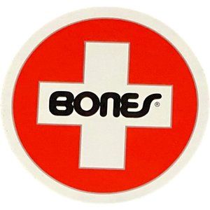 BONES Bearings Circle Red/White - Pack of [1] - Skateboard Sticker